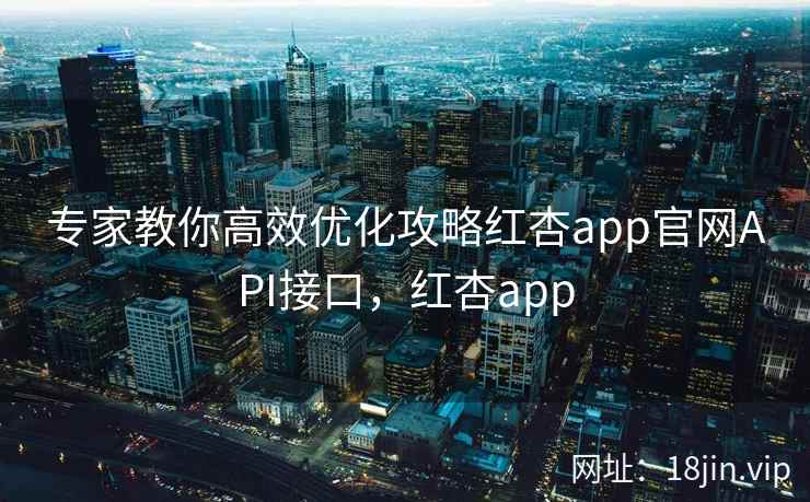 专家教你高效优化攻略红杏app官网API接口，红杏app