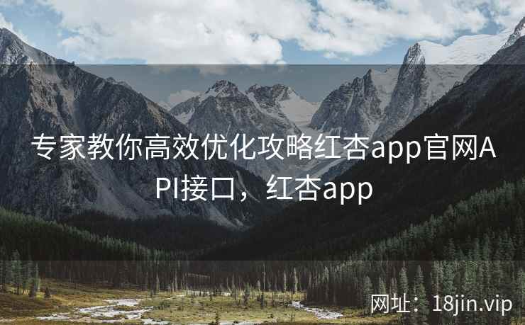 专家教你高效优化攻略红杏app官网API接口，红杏app