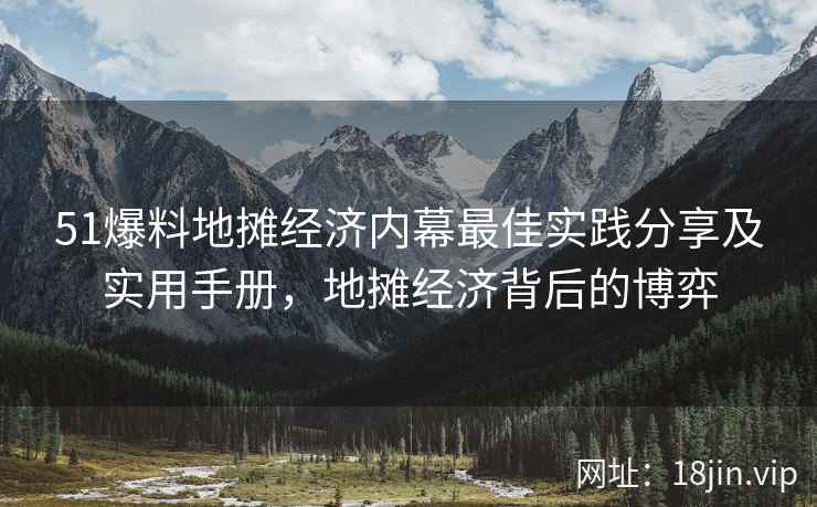 51爆料地摊经济内幕最佳实践分享及实用手册，地摊经济背后的博弈