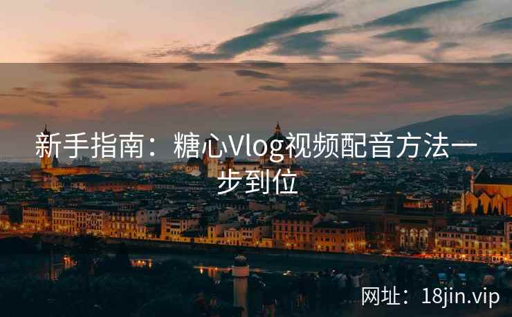 新手指南：糖心Vlog视频配音方法一步到位