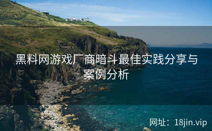 黑料网游戏厂商暗斗最佳实践分享与案例分析